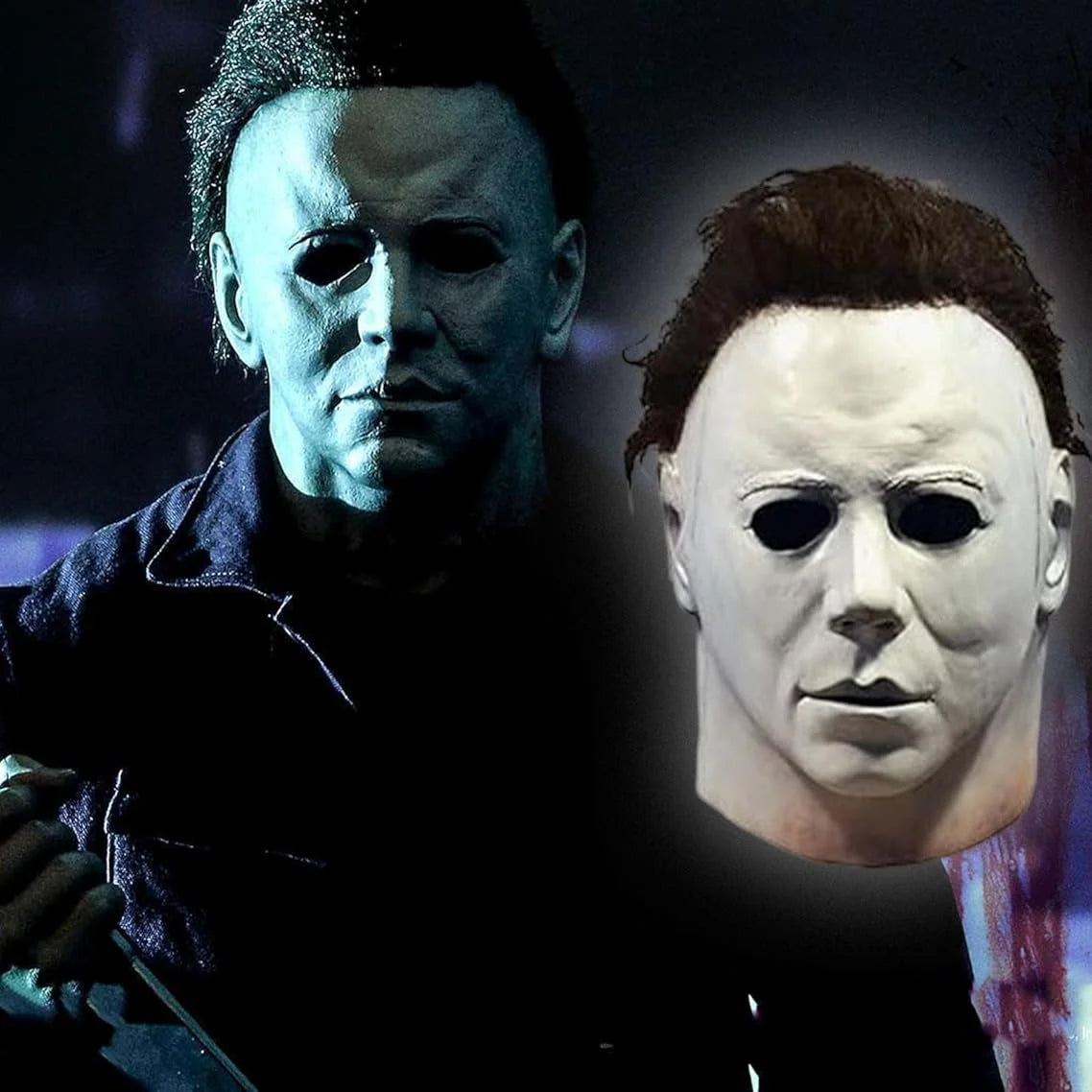 Michael Myers Full Head Latex Mask Halloween Cosplay