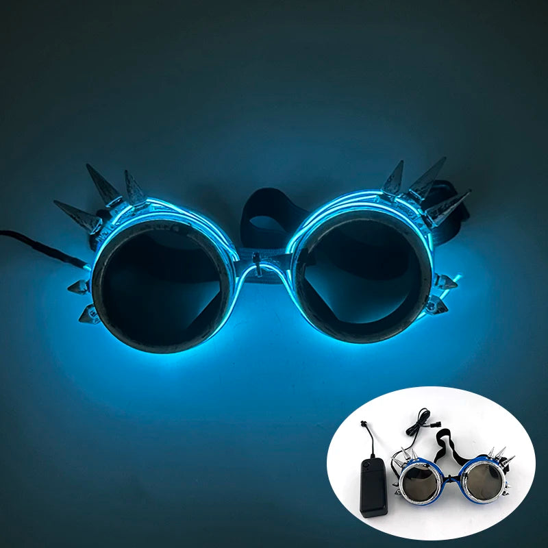 Luminous LED Alien Sunglasses Neon ET Glasses Props Halloween Cosplay