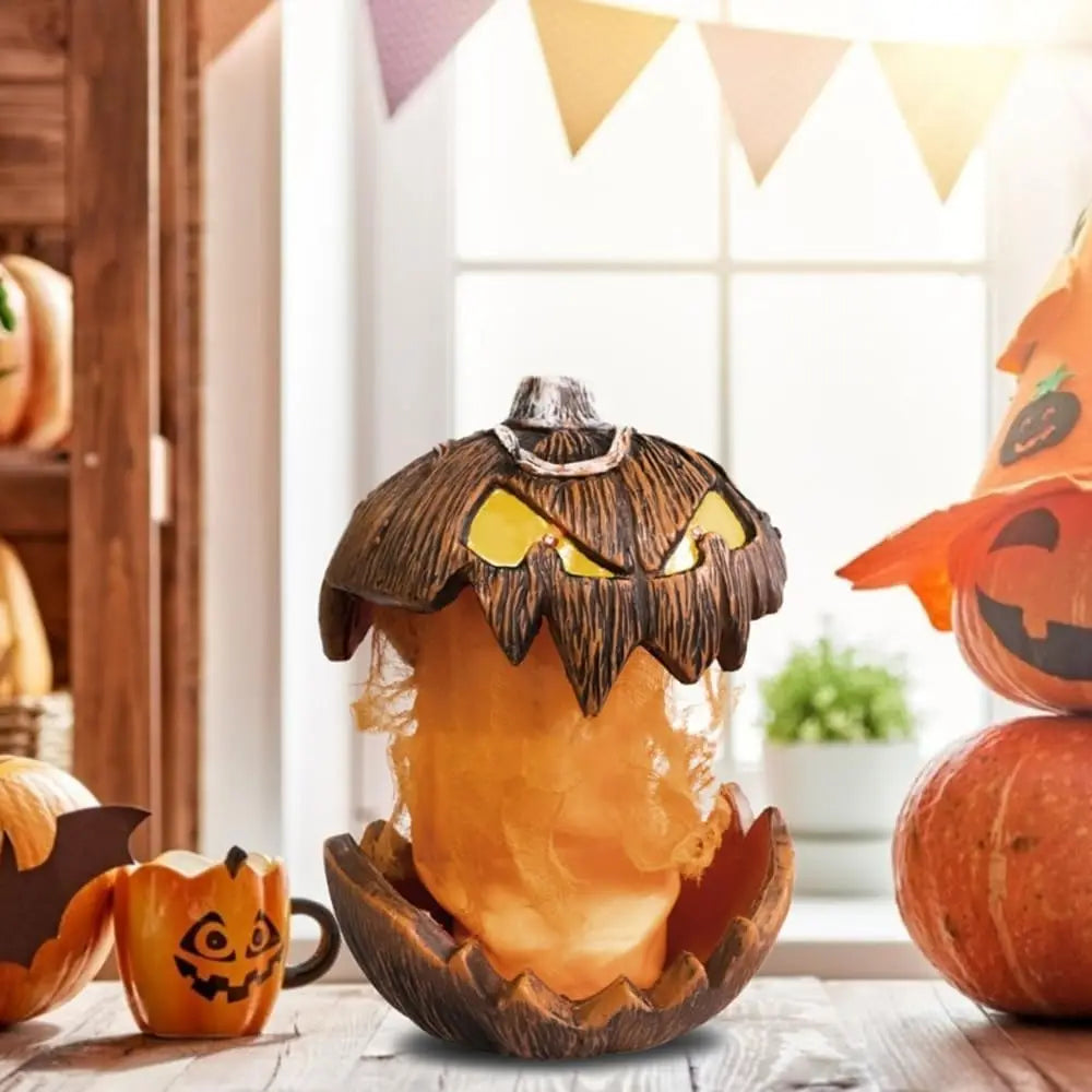 Halloween Pumpkin Lighting Extendable Lantern Halloween Decor,Mouth Open Halloween Pumpkin Lights Scary Party Decorations