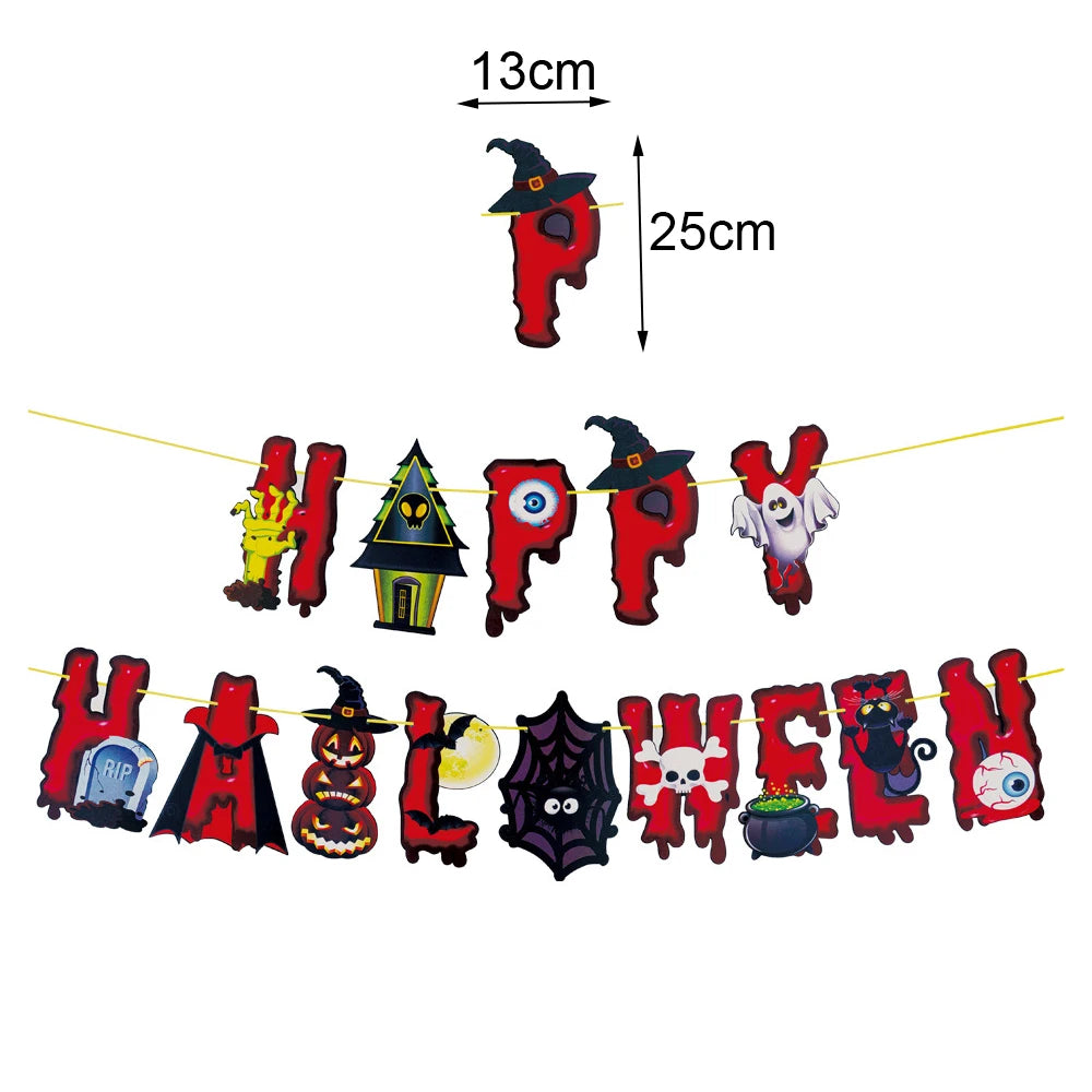 Ghost Skull Pumpkin Cupcake Toppers Halloween Cosplay