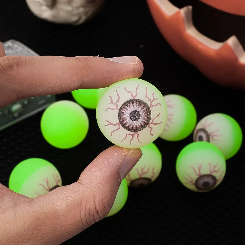 Glow in the Dark Eyeball Bouncy Balls 10PCS Halloween Decor