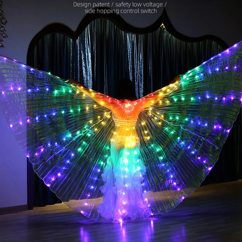 LED Butterfly Wings Belly Dance Rave Halloween Cosplay