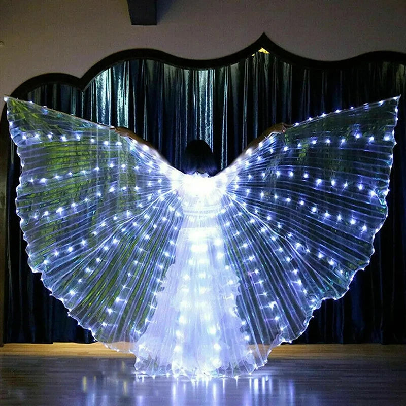 LED Butterfly Wings Belly Dance Rave Halloween Cosplay