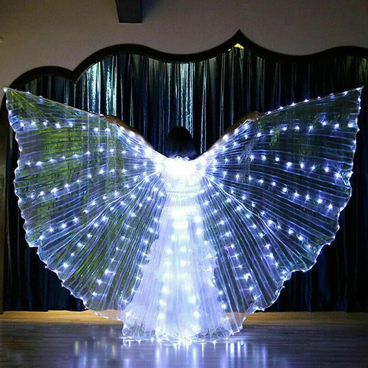 LED Butterfly Wings Belly Dance Rave Halloween Cosplay