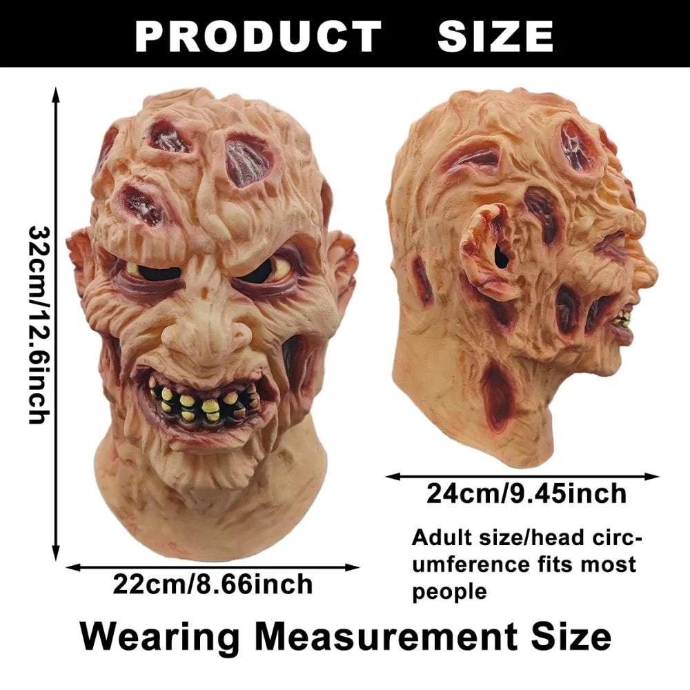 Horror Freddy Killer Latex Mask Halloween Cosplay