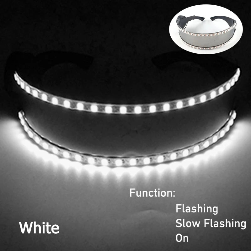 Luminous LED Alien Sunglasses Neon ET Glasses Props Halloween Cosplay