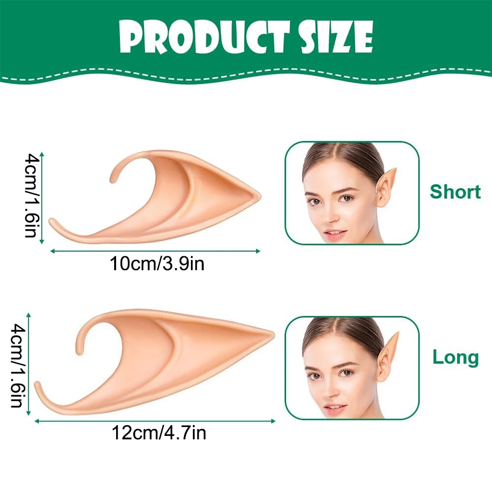 Soft Pointed Fairy Pixie Elf Ears Halloween Cosplay