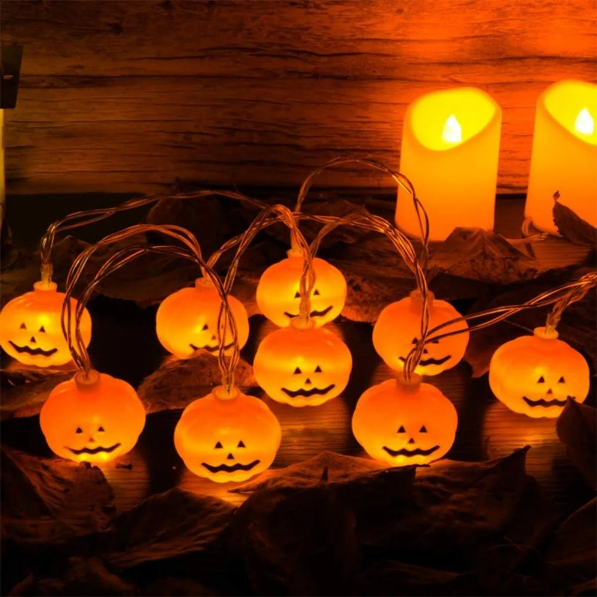 LED 3D Pumpkin String