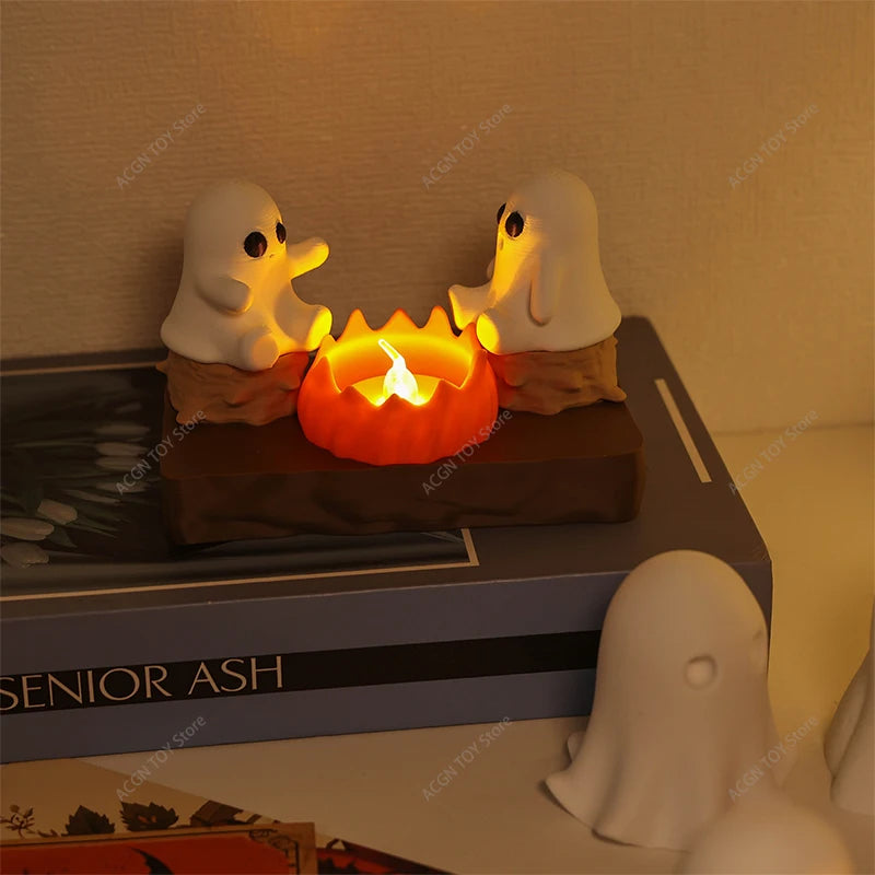 3D Printed Ghost Campfire LED Night Light Halloween Cosplay