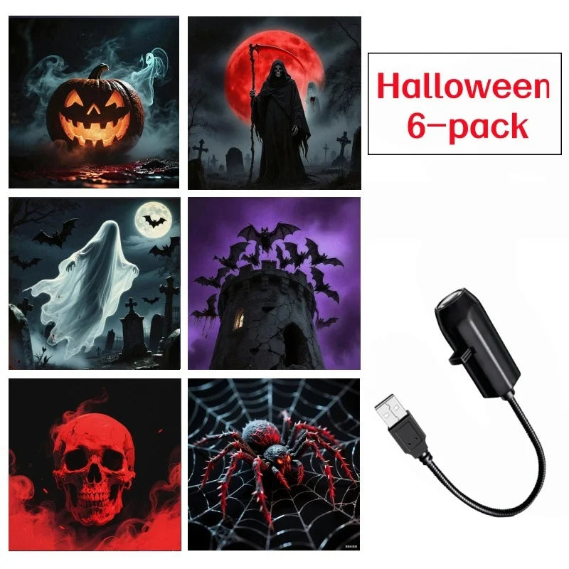 USB LED Projection Lamp,3/6pcs Patterns Light