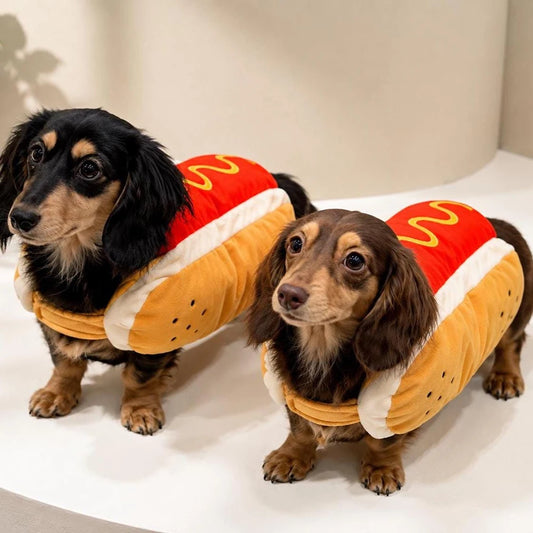 Pet Hot Dog Outfit Cat Dog Halloween Cosplay