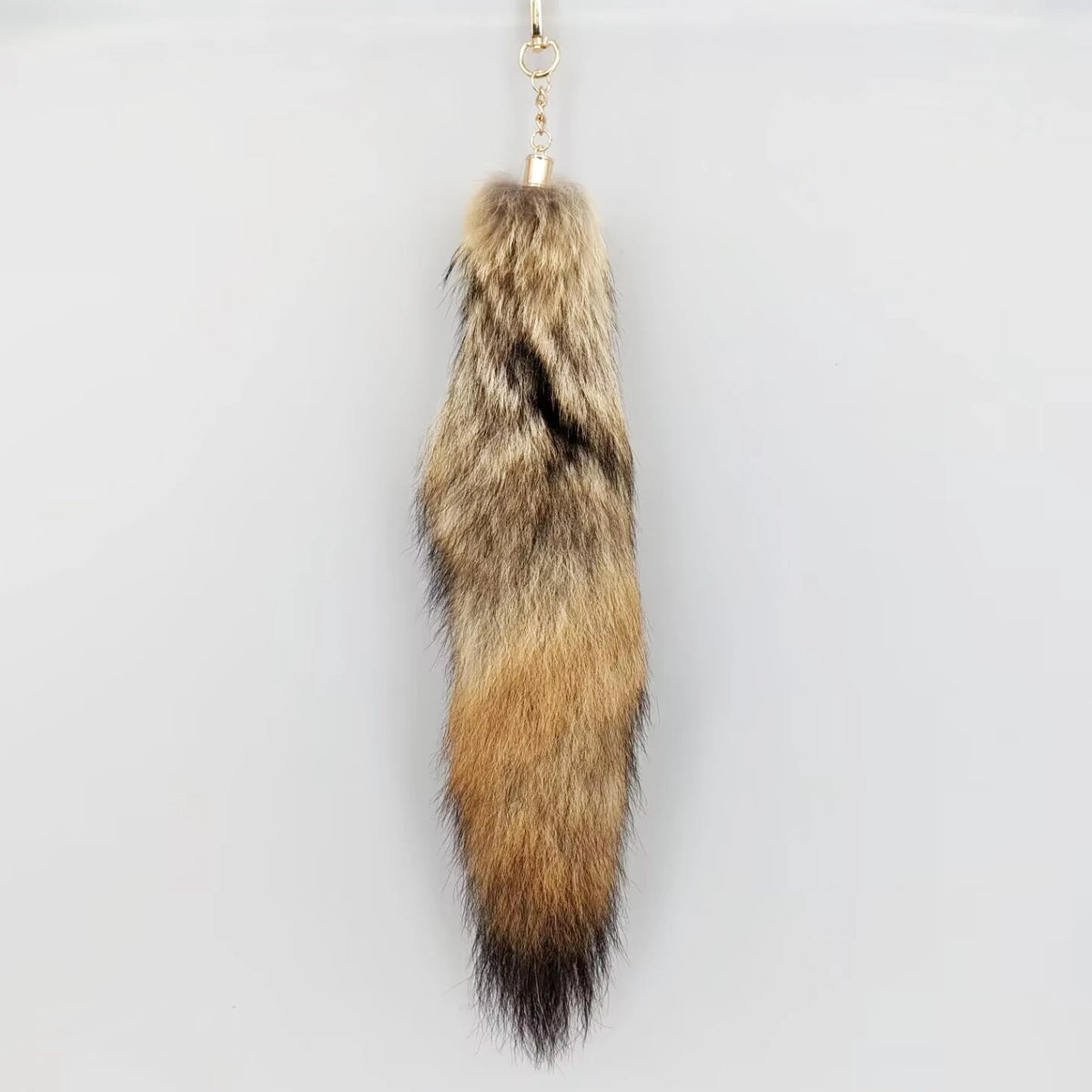 Natural Fox Fur Tail Keychain Cosplay Accessory