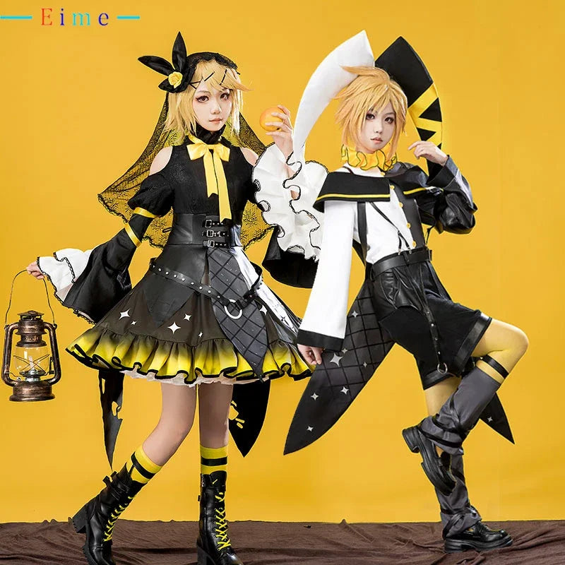 Rascal Collab Raccoon Rin Len Cosplay Costume Fancy Party Suit Halloween Carnival Uniforms Anime Clothing Custom Made