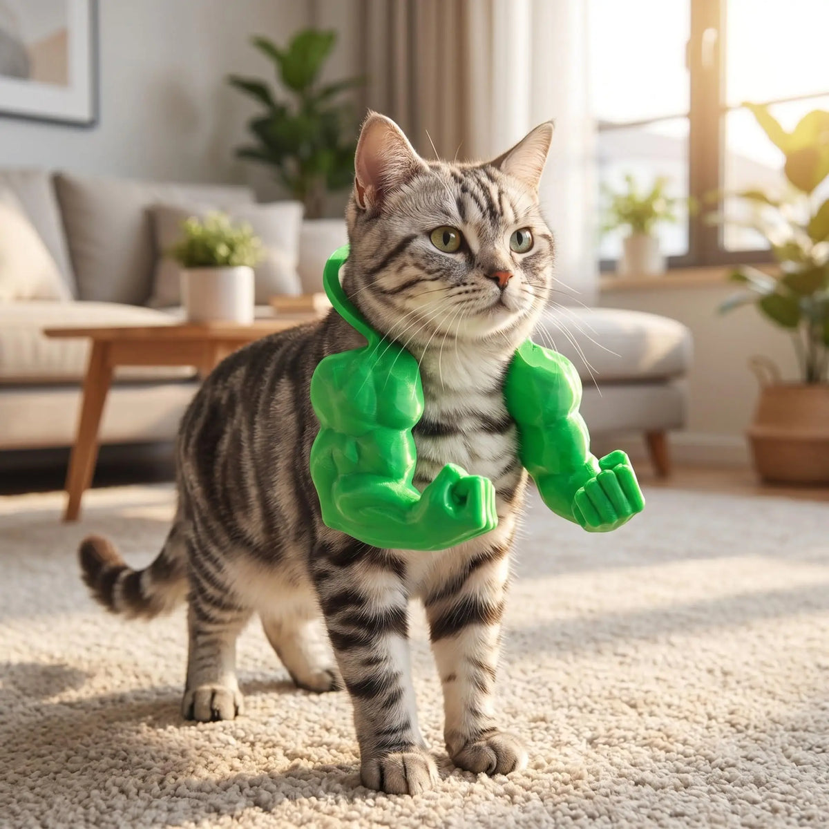 Buff Muscle Arms Cat Dog Halloween Cosplay