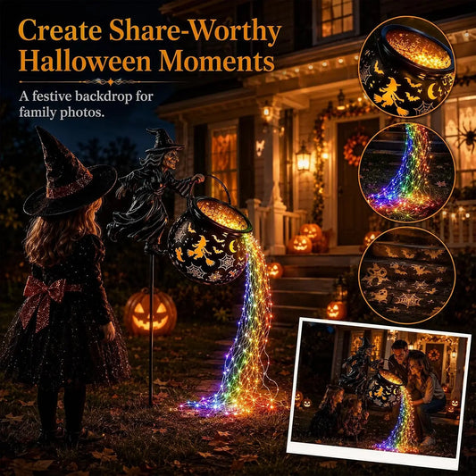 Witch Cauldron LED Stake Light Halloween Cosplay