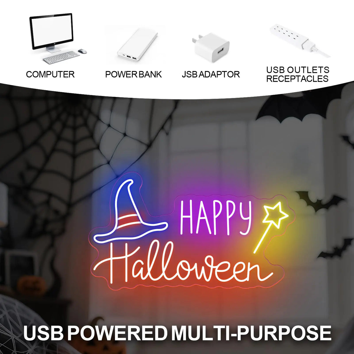 Bat LED Neon Wall Decor