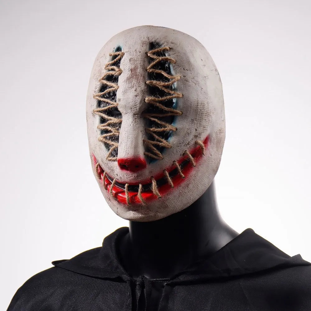 Horror Devil Clown Latex Mask Halloween Cosplay