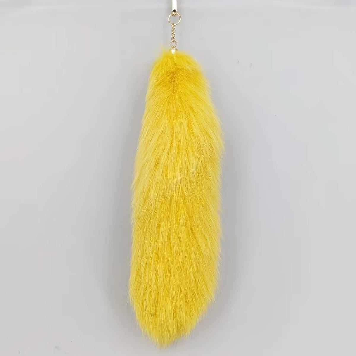 Natural Fox Fur Tail Keychain Cosplay Accessory