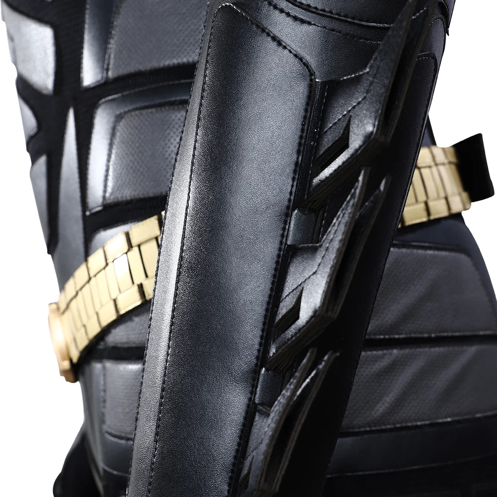 Halloween Carnival Superhero Bat Bruce Wayne Cosplay Costume Outfit Jumpsuit With Cape Mask For The Dark Knight Suit Adult Men